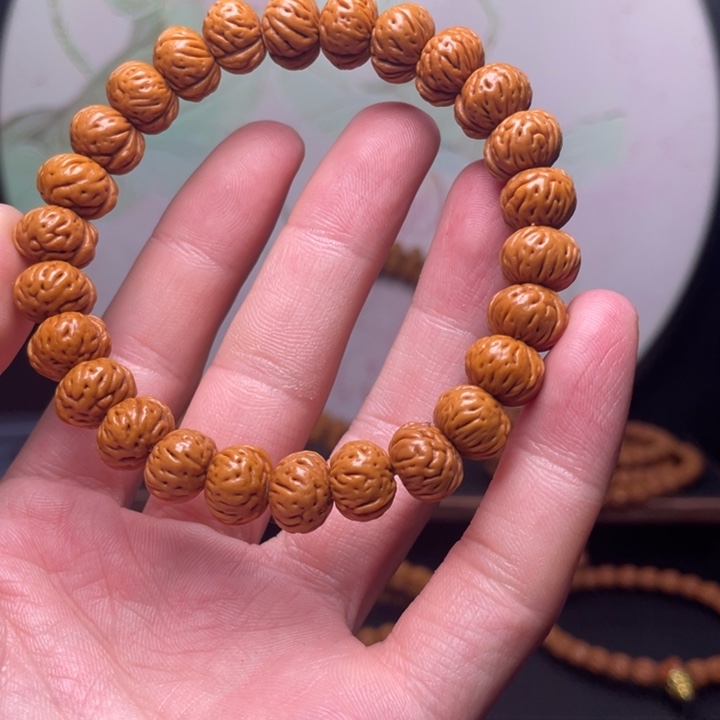 陕***全手串桃核12蟠桃手串