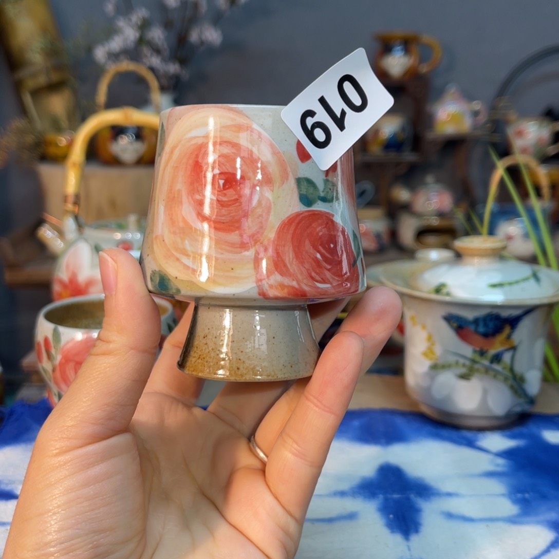 杯素浅陶瓷手工手绘