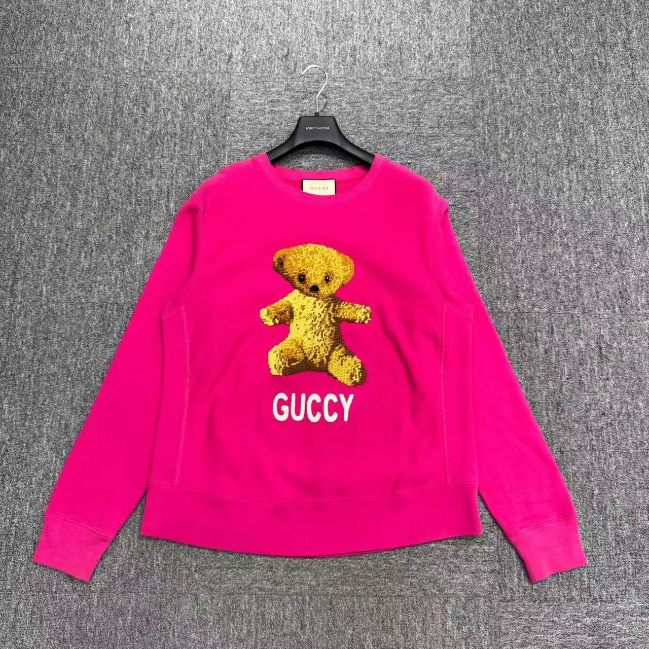 99新 GUCCI/古驰 刺绣小熊卫衣/L码/17614