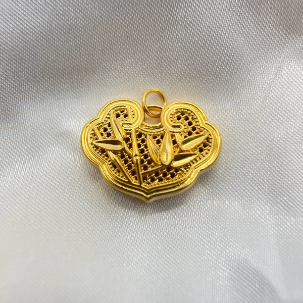 足金饰品/竹报平安锁/0.96/2B121209-0.96/h