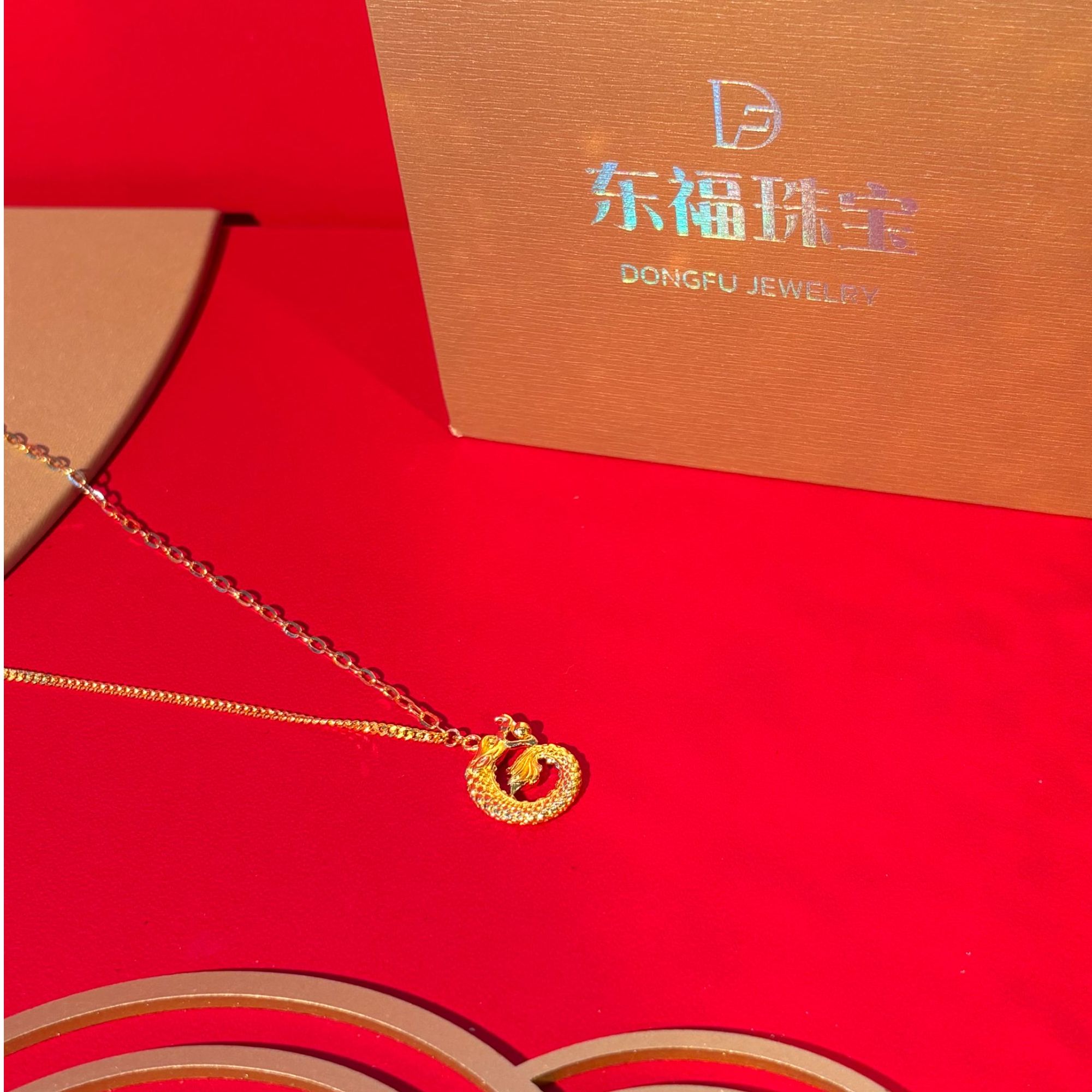 链子足银 龙项链时尚女士中古镶嵌满钻精美坠链