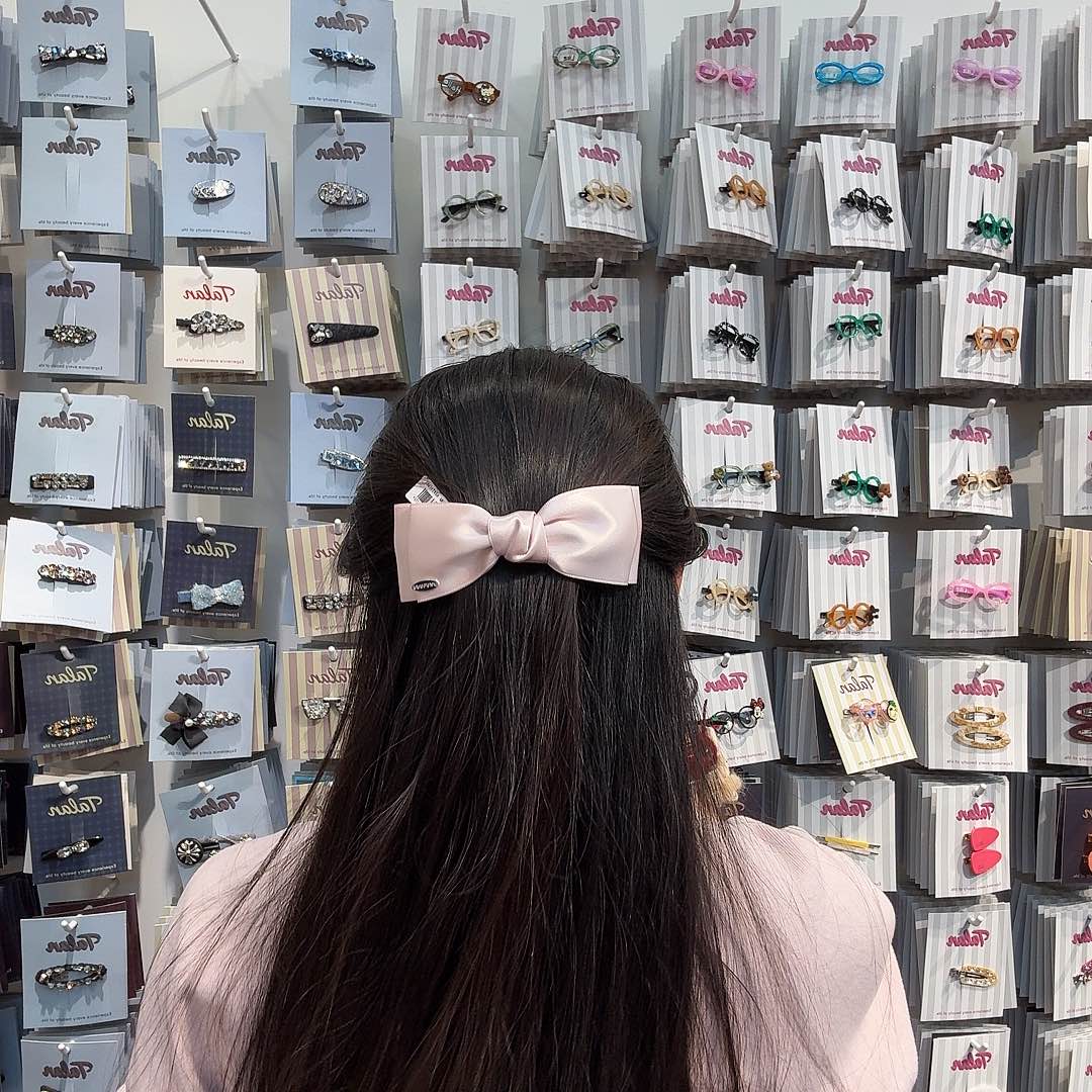 布艺铁合金淡粉色弹簧夹10