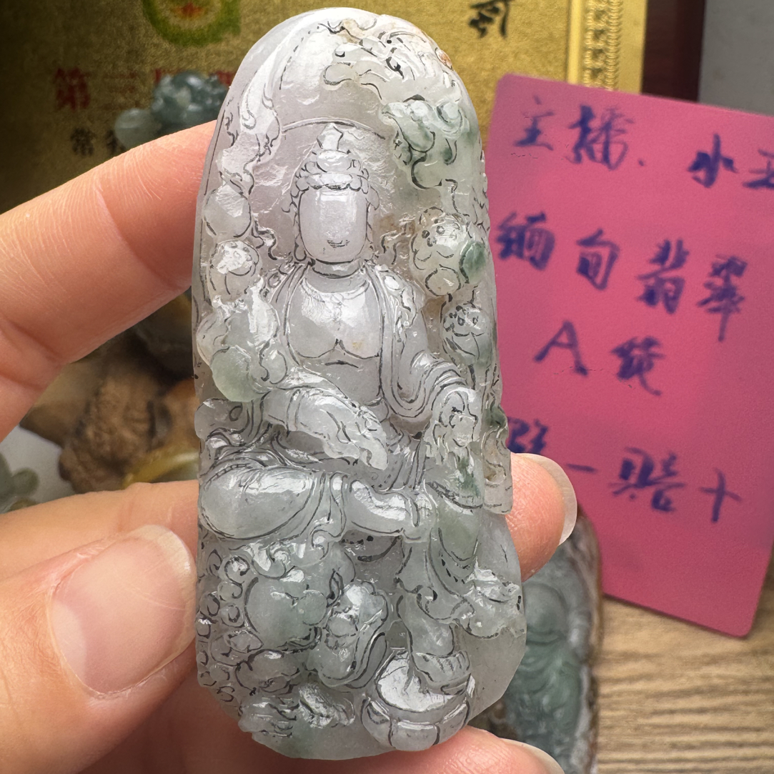 属兔守护神文殊菩萨定制雕刻