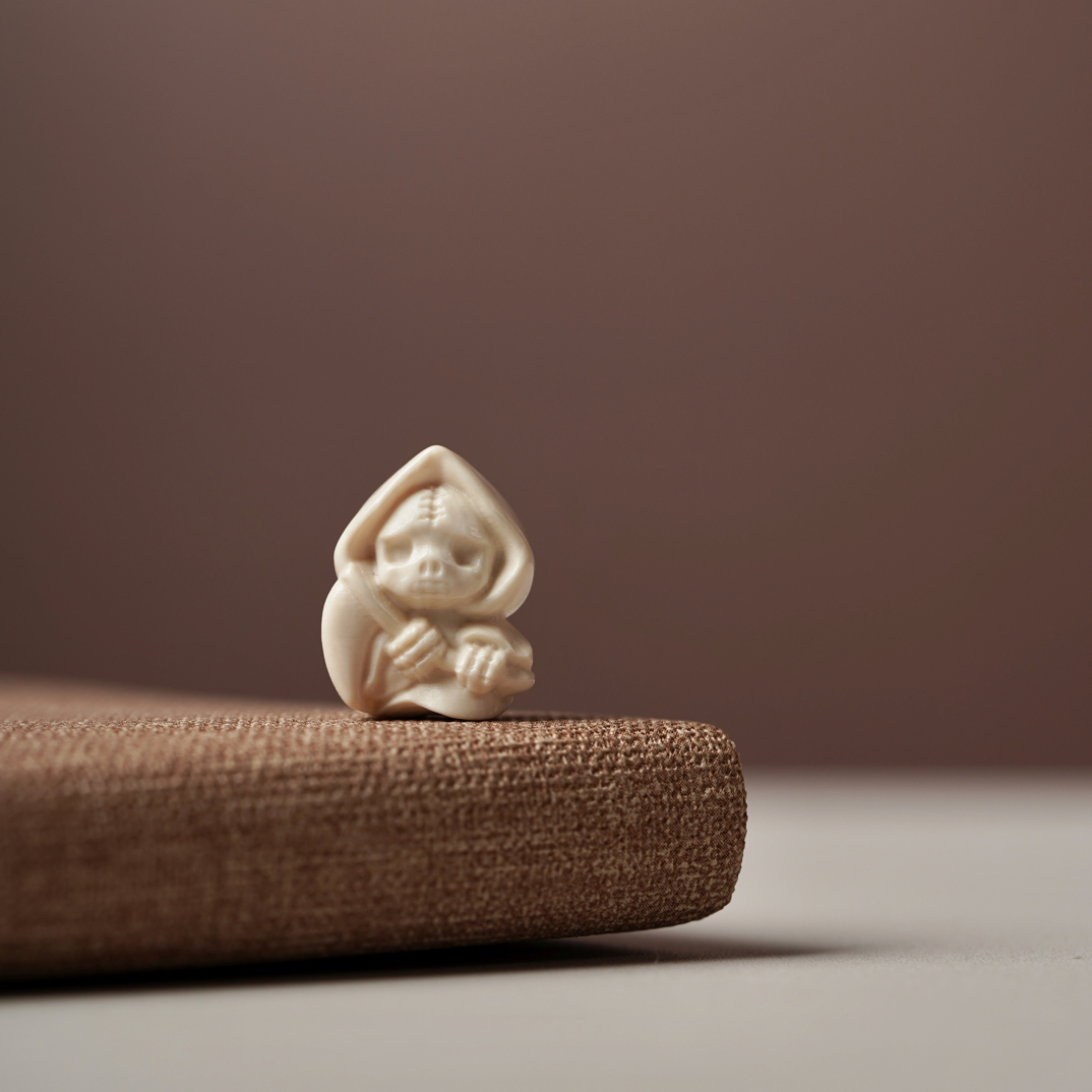 A347天然猛犸牙恶灵配饰顶珠13x17.5mm随机一个发货