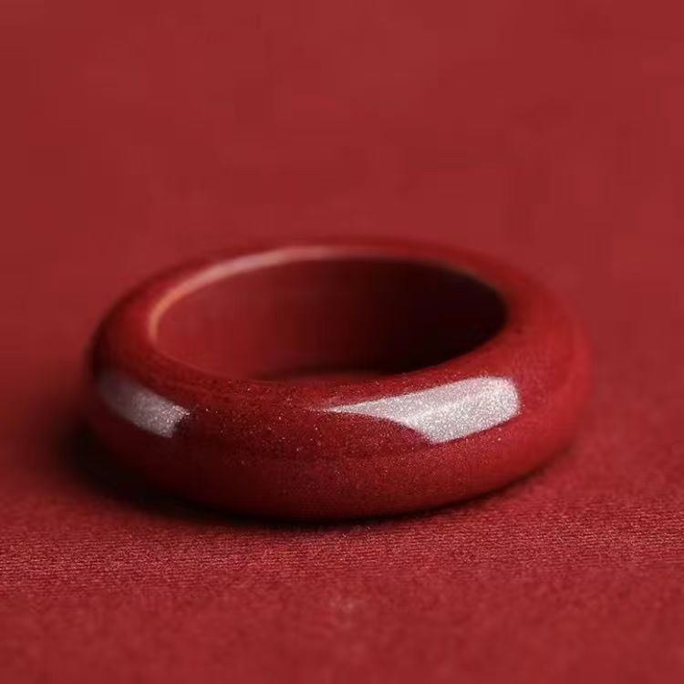 朱红砂戒指男女款原矿高含量紫金砂指环JD010