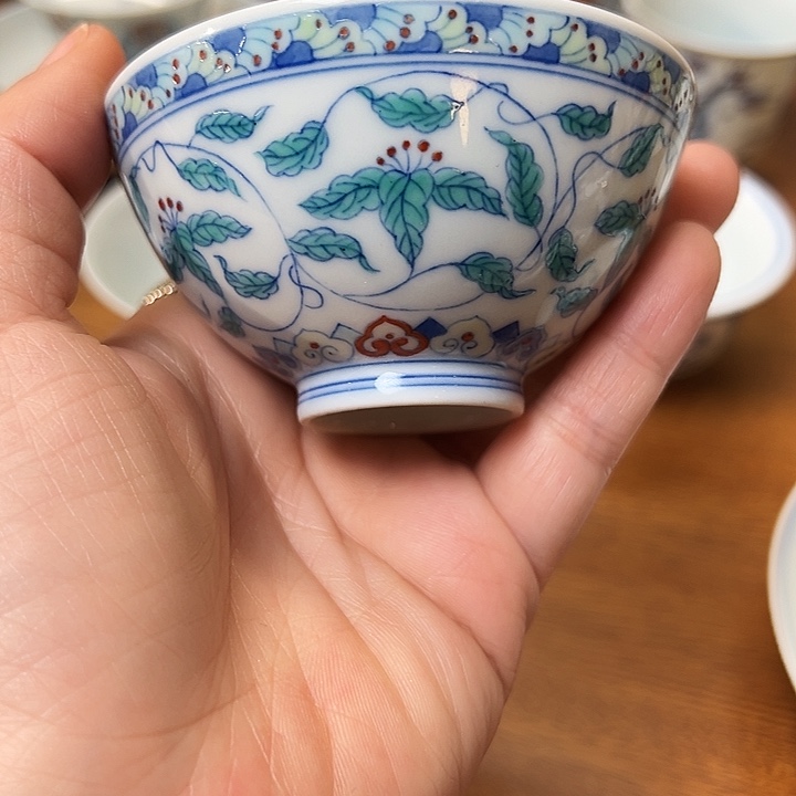 鸣古堂原矿老派斗彩杯