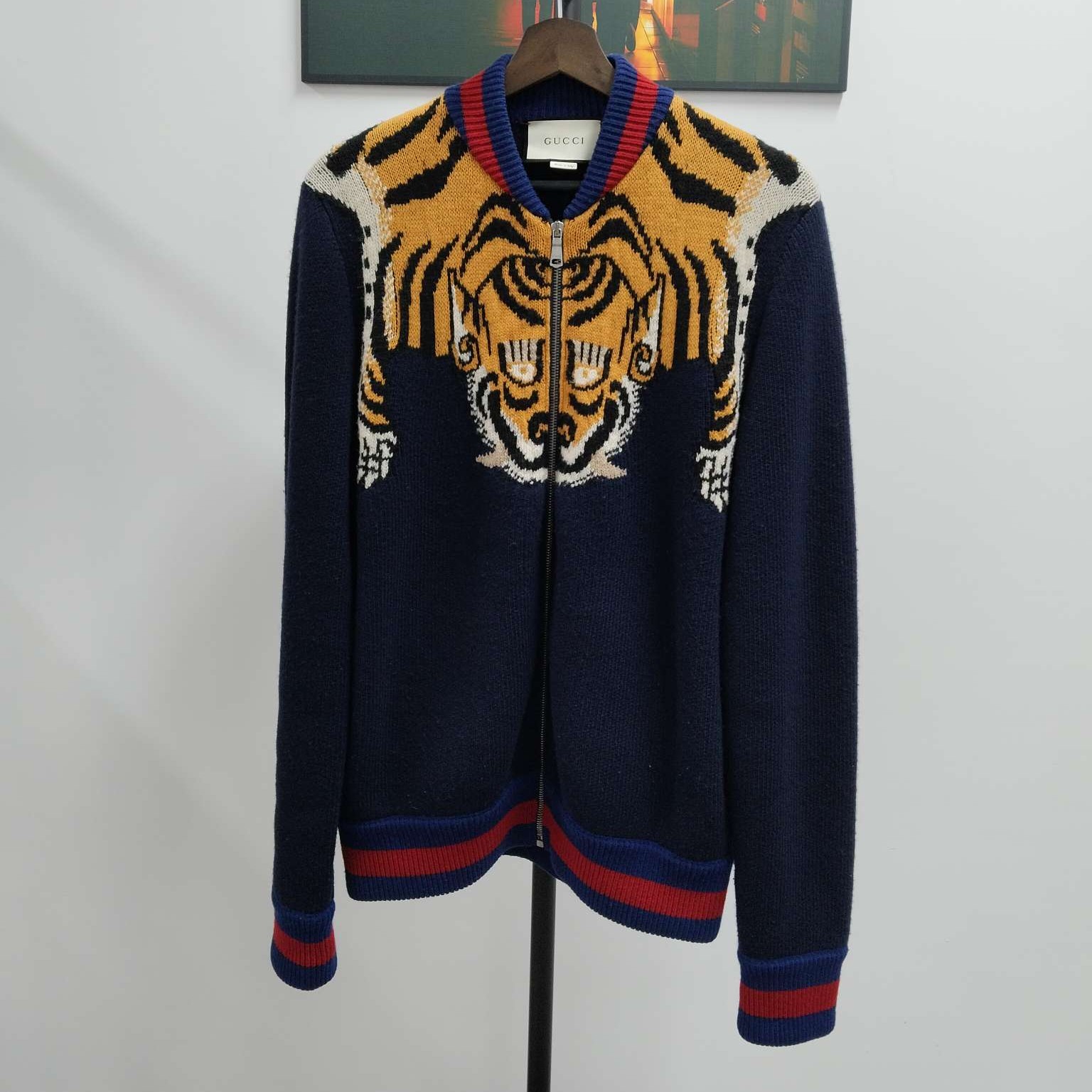 99新 GUCCI/古驰 GUCCI  虎头针织外套  XS码/2803
