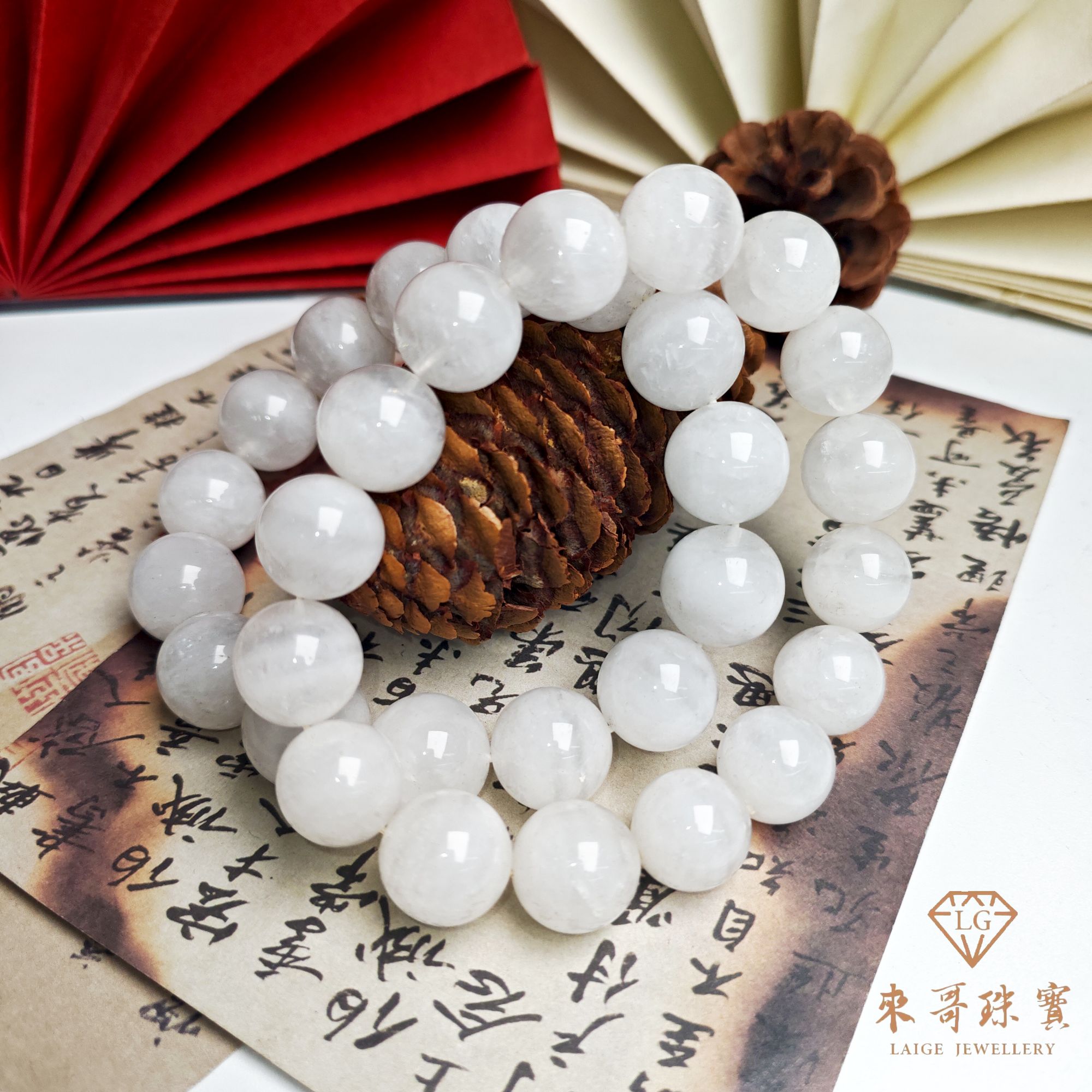 迎冬特惠【来哥严选】白幽灵时尚精美diy手串