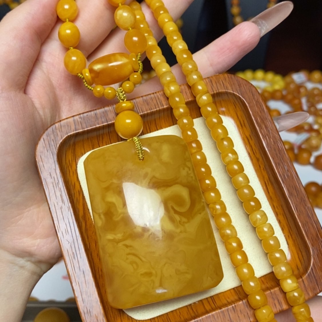 【闪购商品】蜜蜡颈饰未镶嵌项链