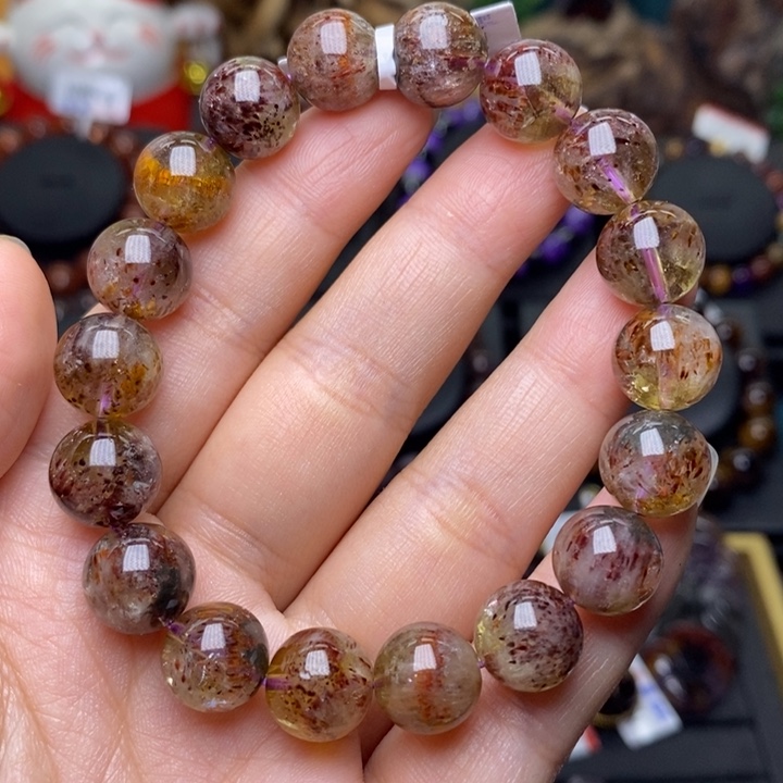 A014老矿黄金极光单圈10m未镶嵌水晶