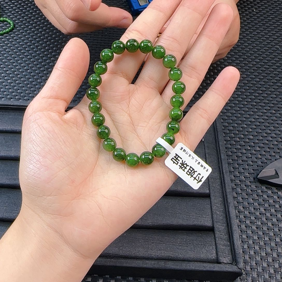 和田玉未镶嵌手链手串8碧玉