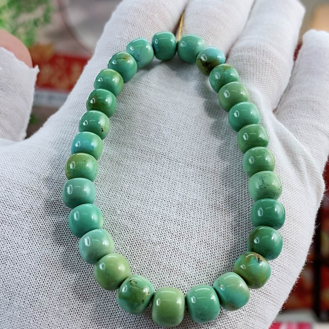 绿松石珠宝奇石未镶嵌8mm