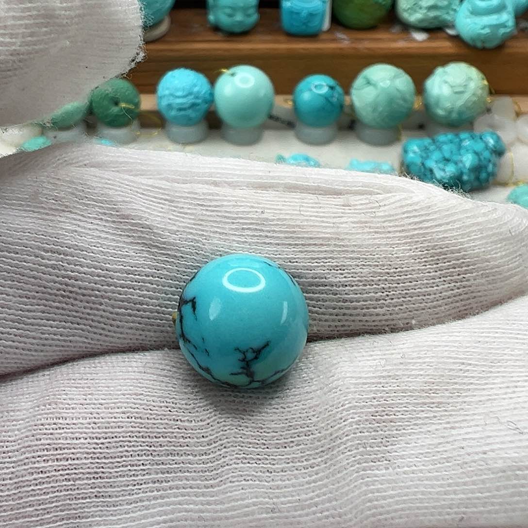 绿松石圆珠 未镶嵌