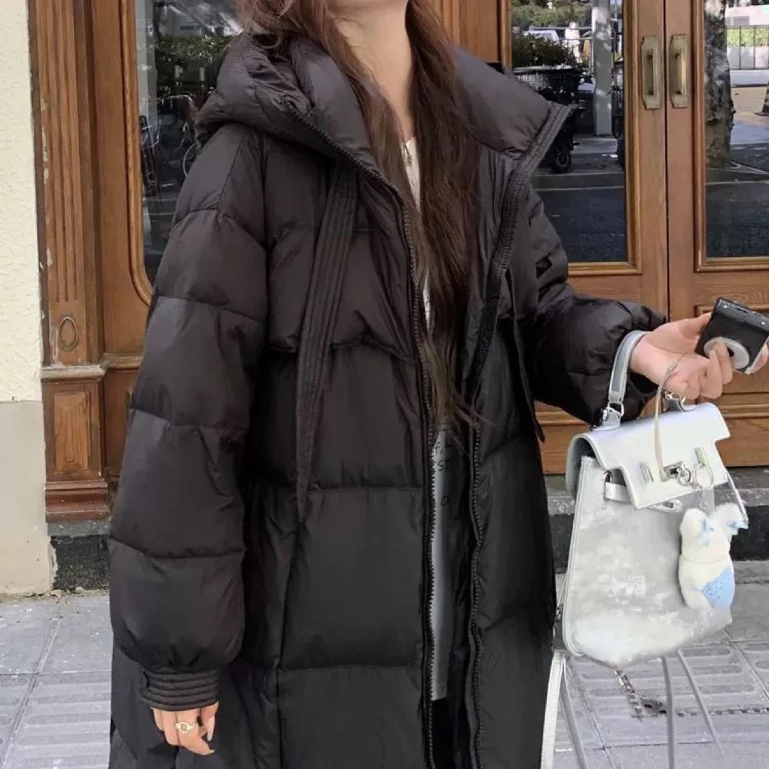 MEIZI家时尚长款羽绒服69564百