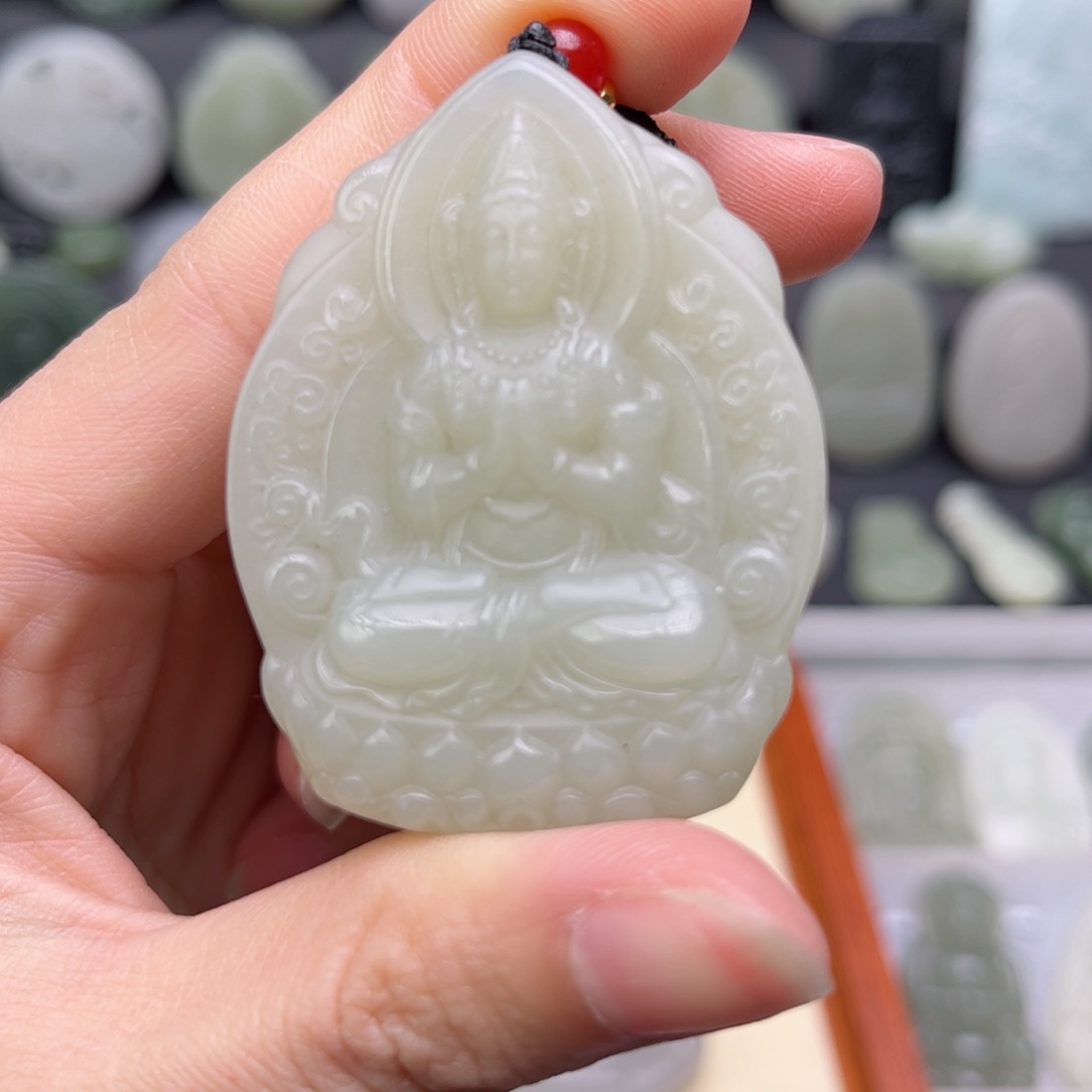 和田玉颈饰未镶嵌简**活
