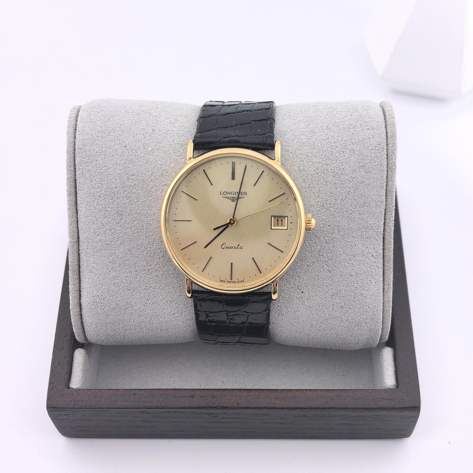 95新 Longines/浪琴 中古浪琴女表/石英机芯/表经33mm/02008