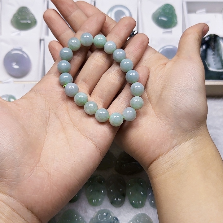 G***n翡翠未镶嵌颈饰翡翠