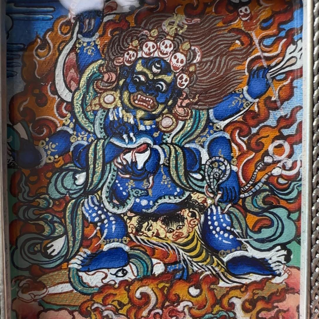 吊坠热贡大黑天纯手绘