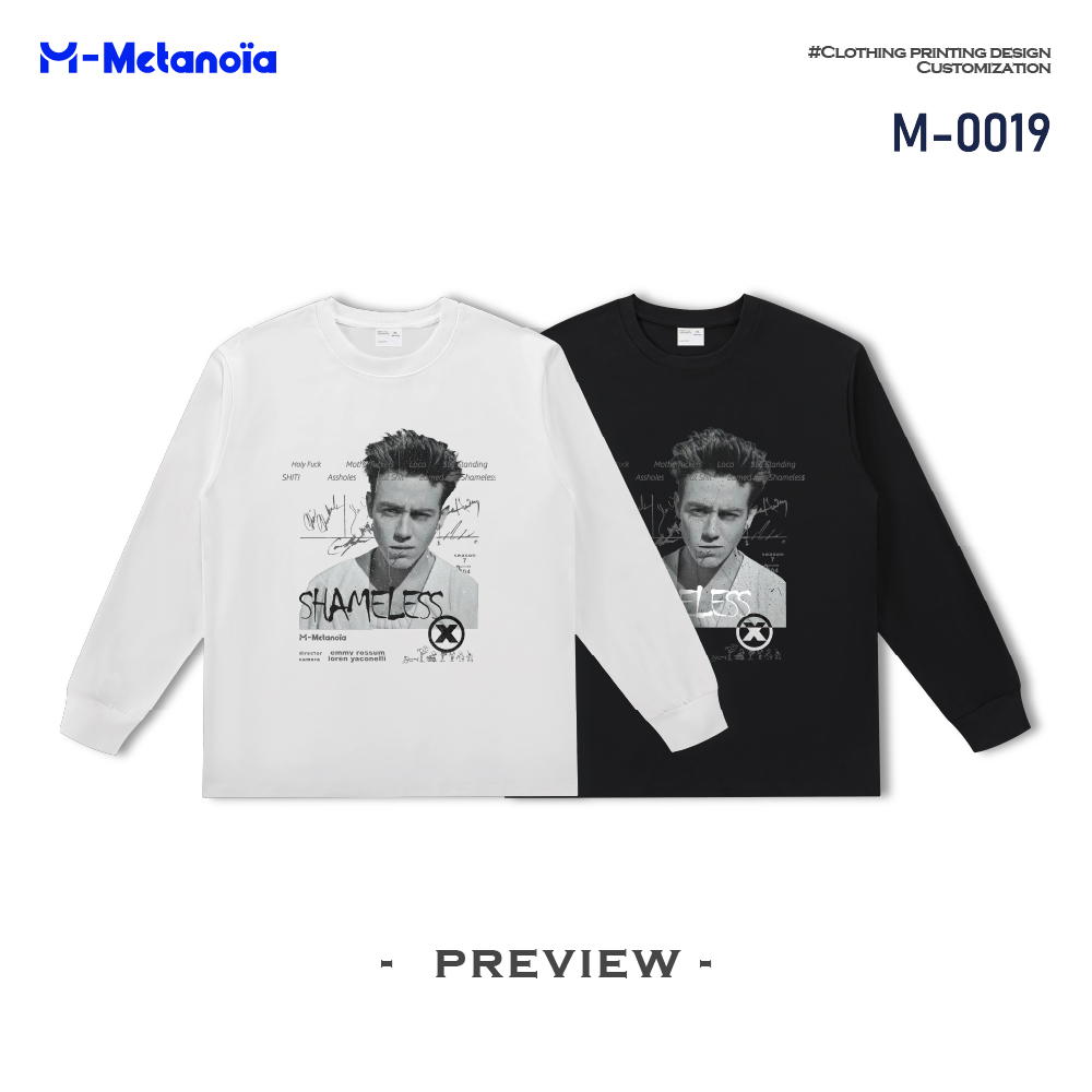 Metanoia【无耻之徒卡尔】数码直喷纯棉重磅宽松版印花T恤百搭长袖