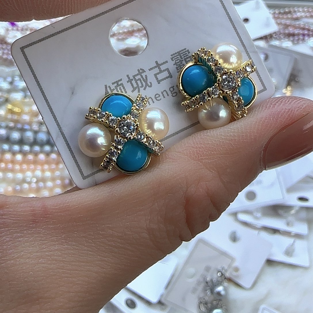 银S925镶嵌项链定制431淡水珍珠