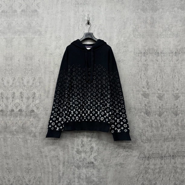 99新 LouisVuitton/路易威登 Lv刺绣Logo针织帽衫卫衣/SK094/XXL