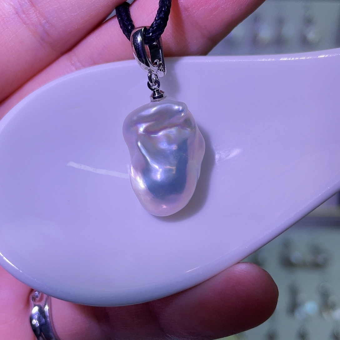 合金淡水珍珠天然淡水珍珠吊坠