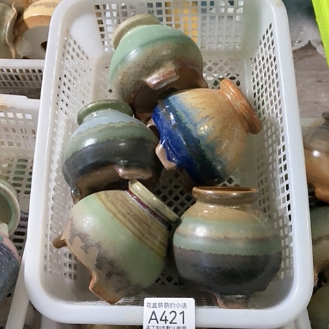 紫砂花盆421微瑕品口径5厘米左右的