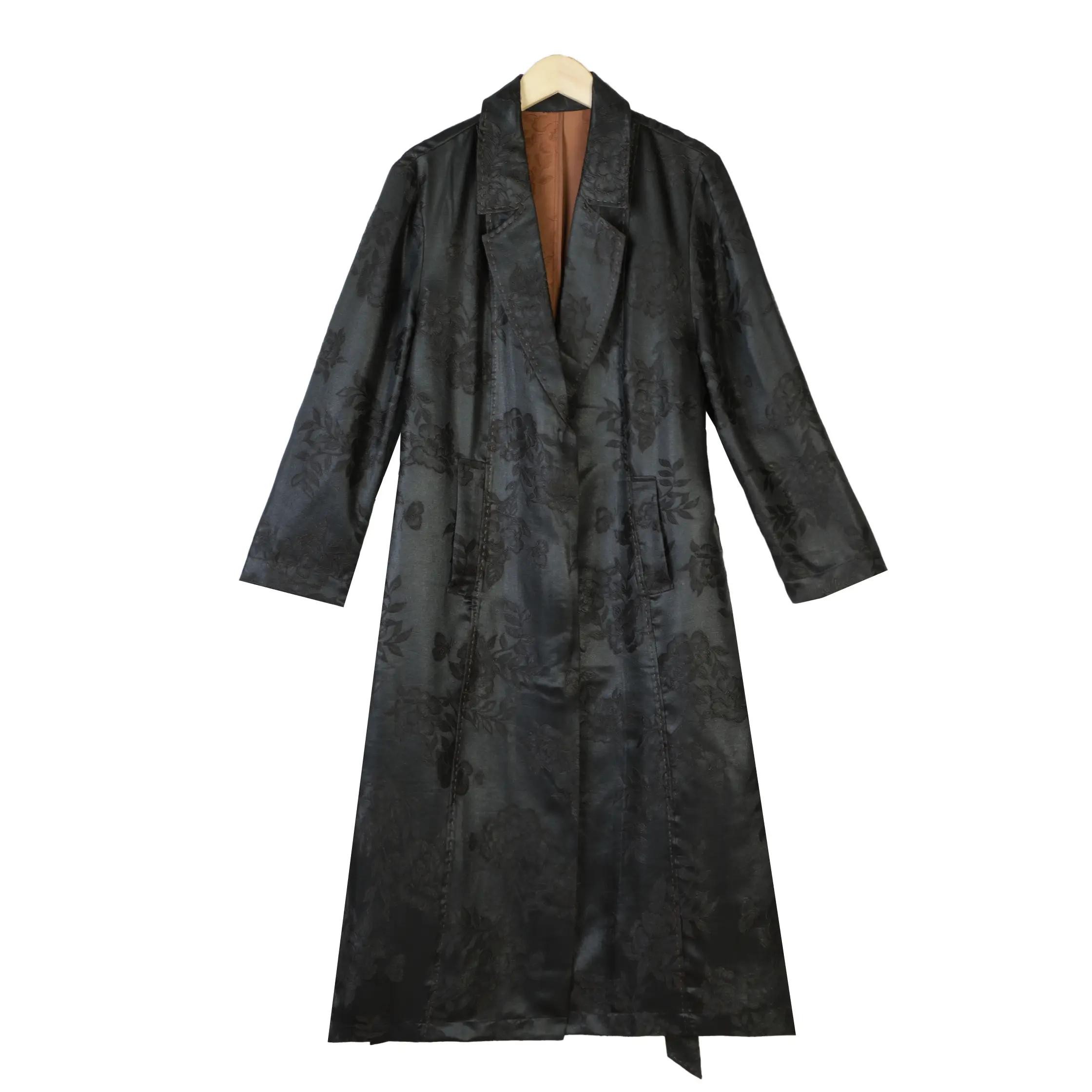 【李老板专属】花绸香云纱风衣　128923