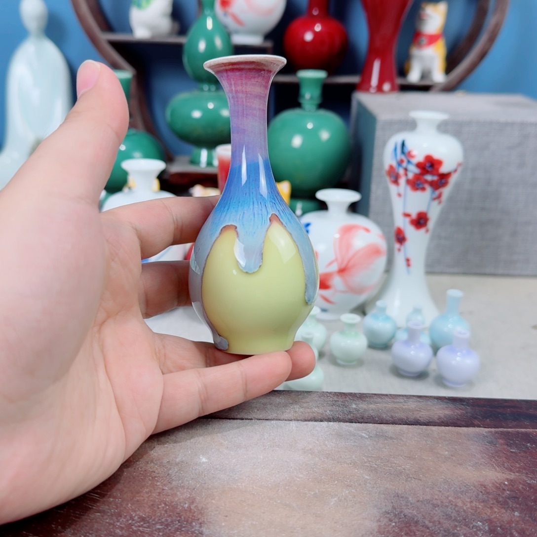 陶瓷手工小花器摆件