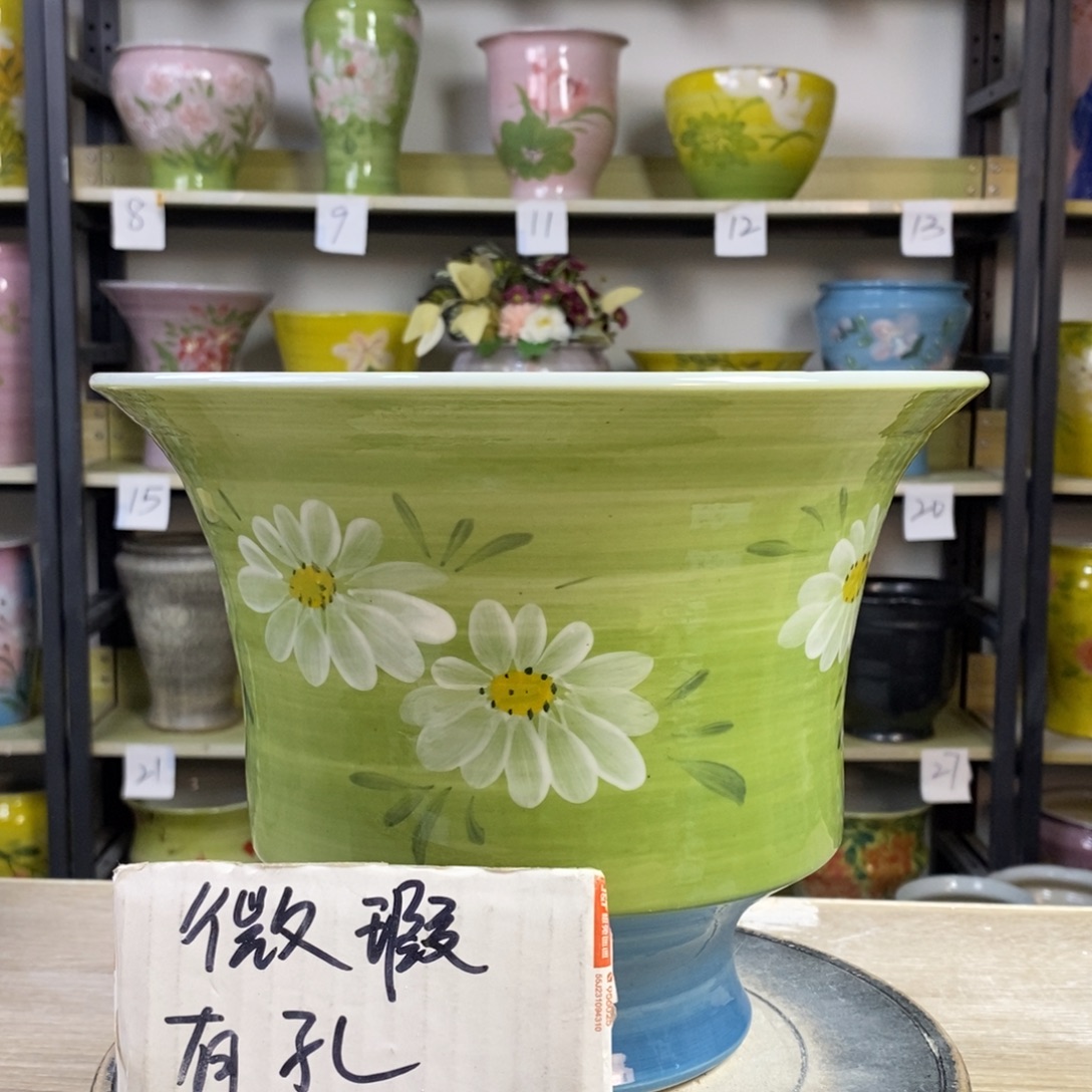 景德镇手工手绘陶瓷花盆