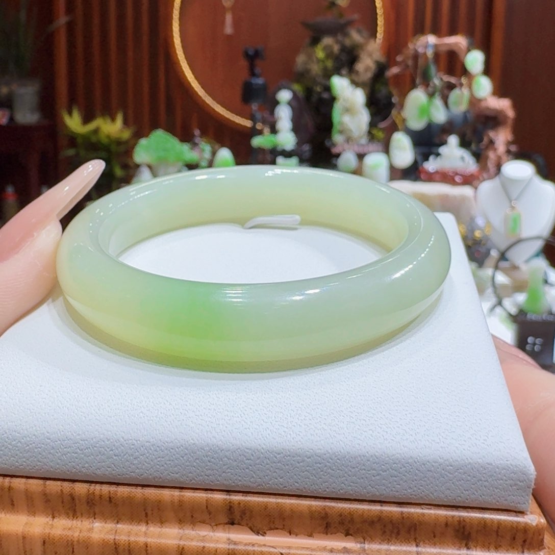 和田玉翠青53未镶嵌