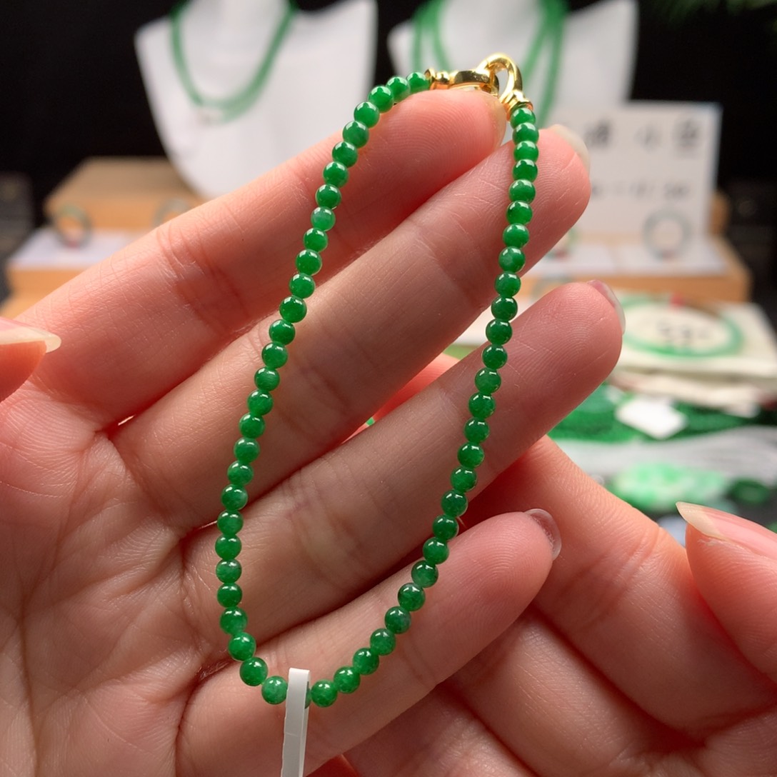 翡翠手串未镶嵌3.2mm手串