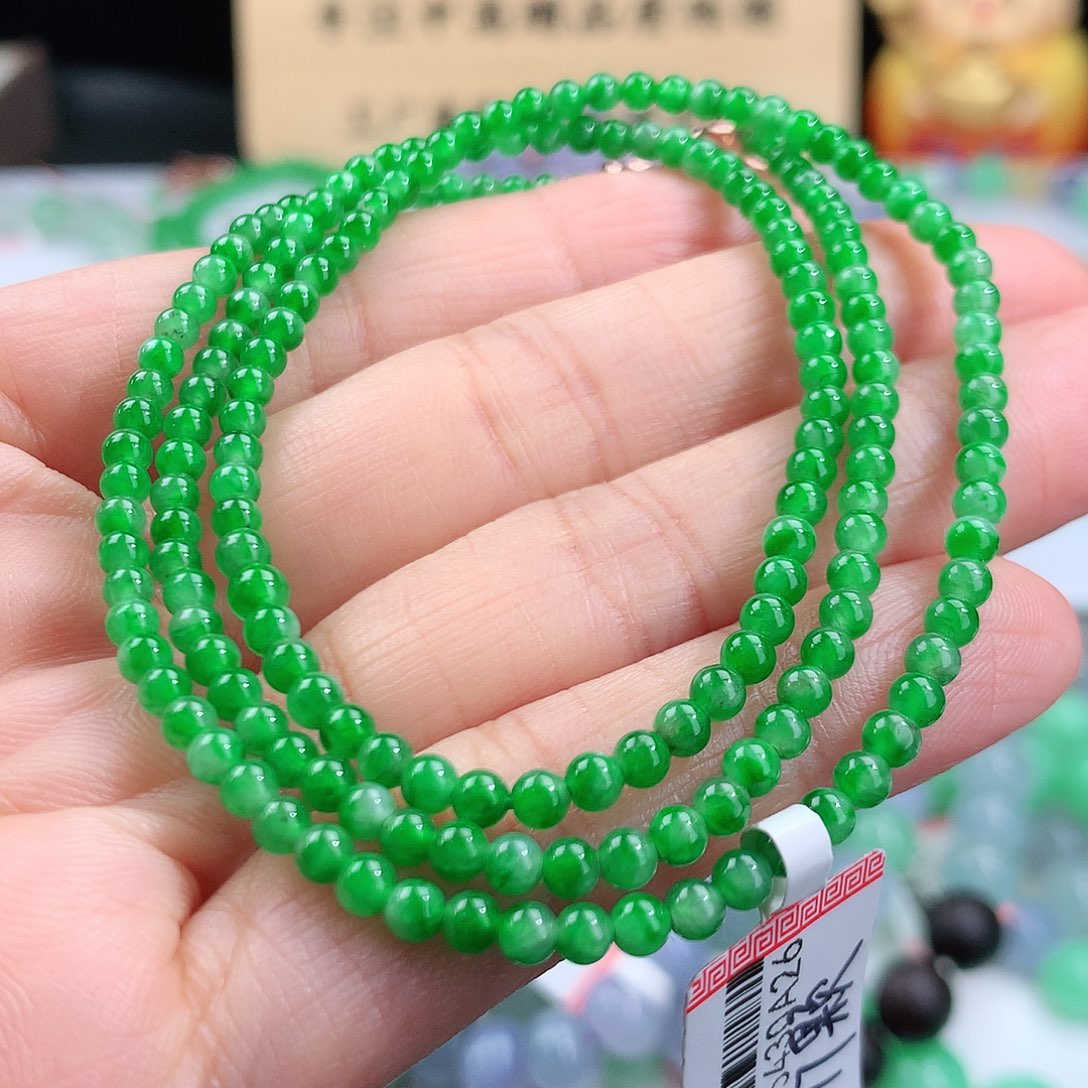 翡翠手链未镶嵌卡3.2mm