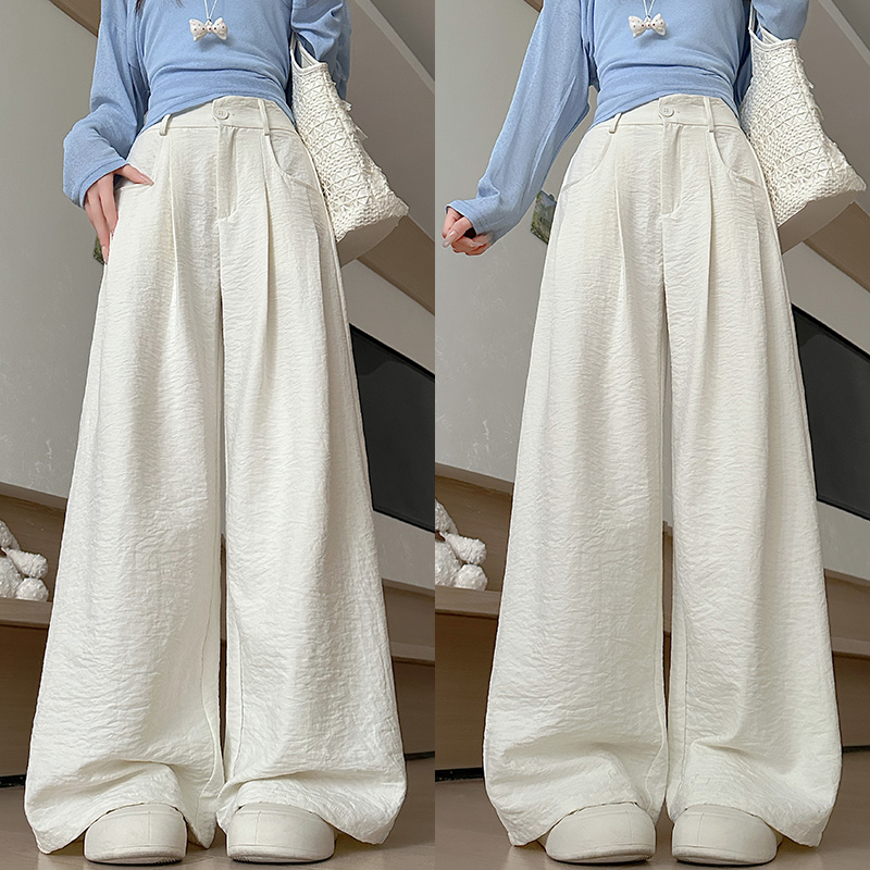 2025春夏薄款夏季薄款小个子山本裤奶芙垂感慵懒风高腰休闲山本裤