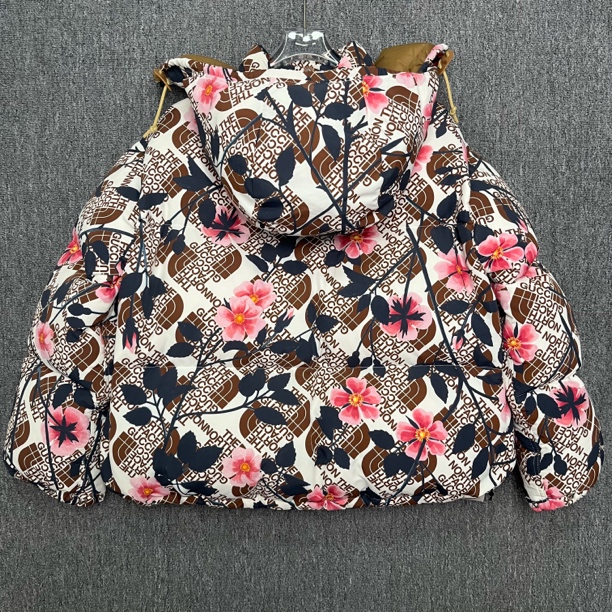 99新 GUCCI/古驰 联名TNF花卉满印羽绒服/s码/99新/10468