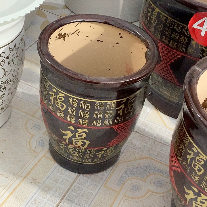 万福盆小号两个送托盘默认微瑕33✖️26