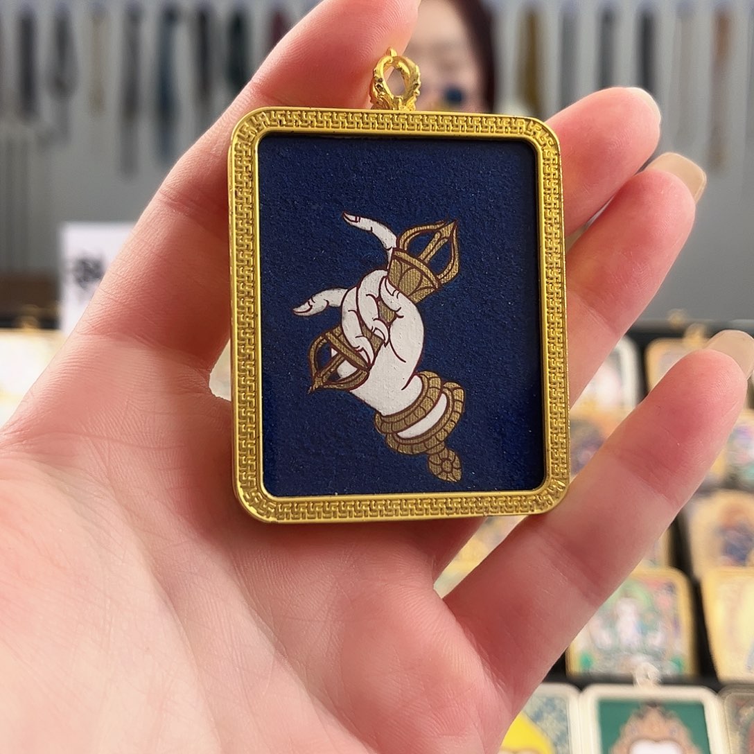 吊坠大势至法器 纯手绘放漏