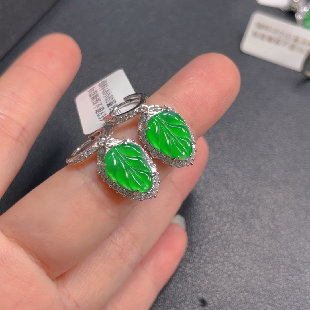 吊坠(不含链)银S925镶嵌翡翠