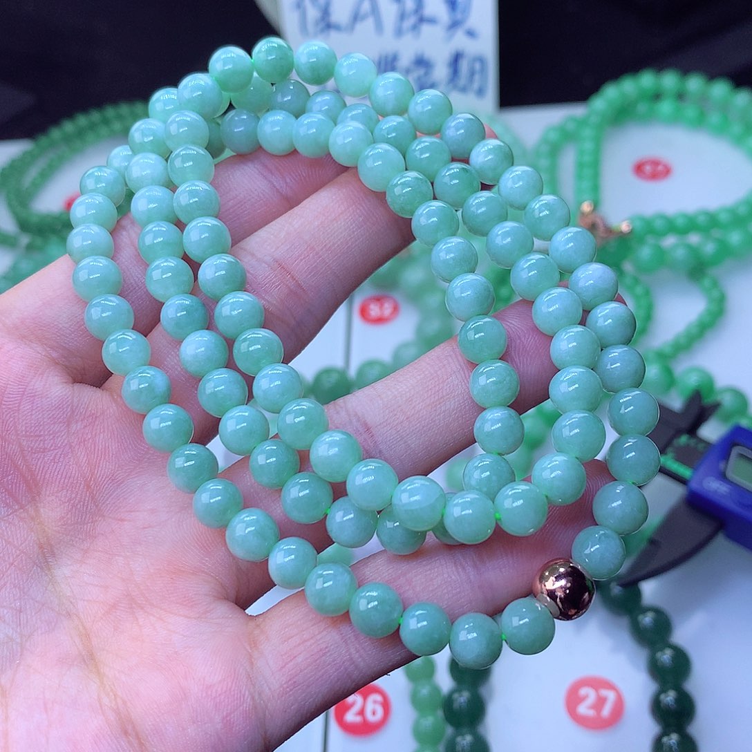 翡翠毛衣链未镶嵌