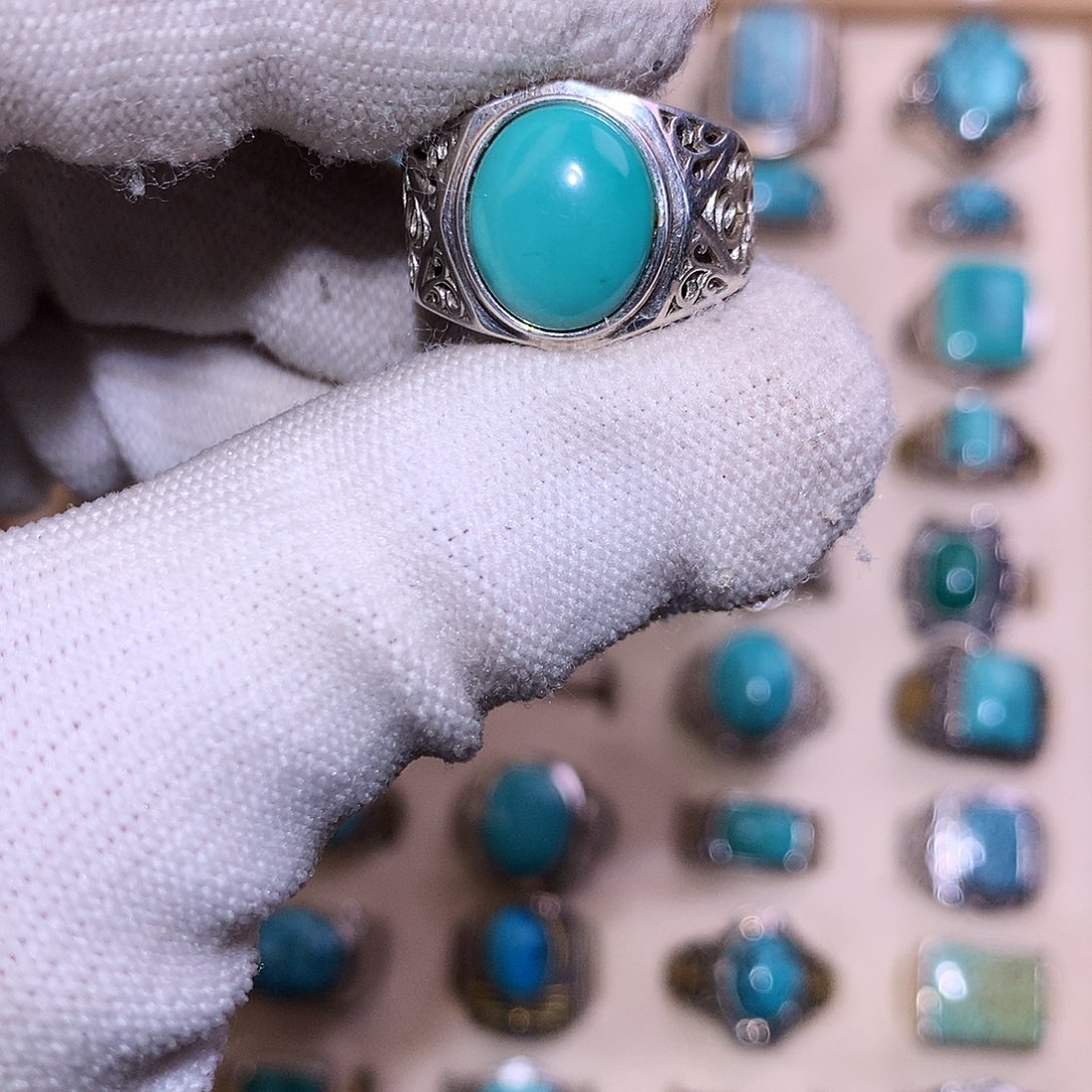 绿松石银S925镶嵌颈饰