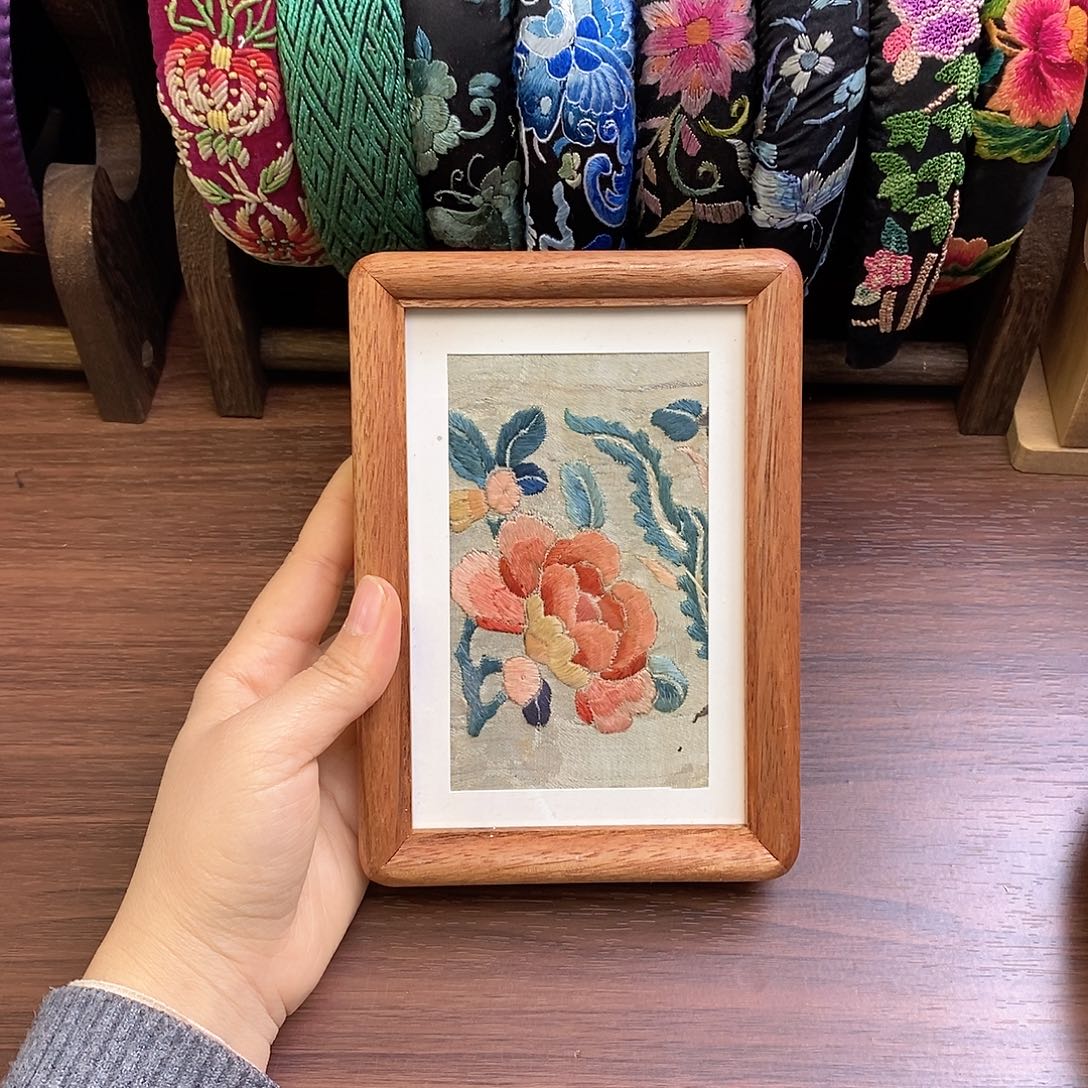 织绣老绣手工刺绣相框