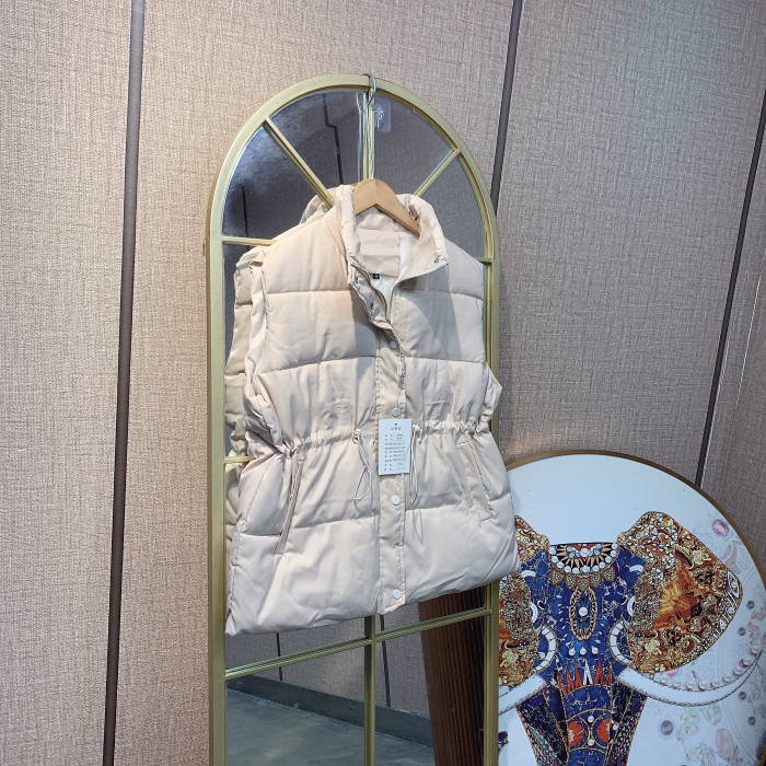 RC86孕妇杏白色棉马甲L100-130XL150