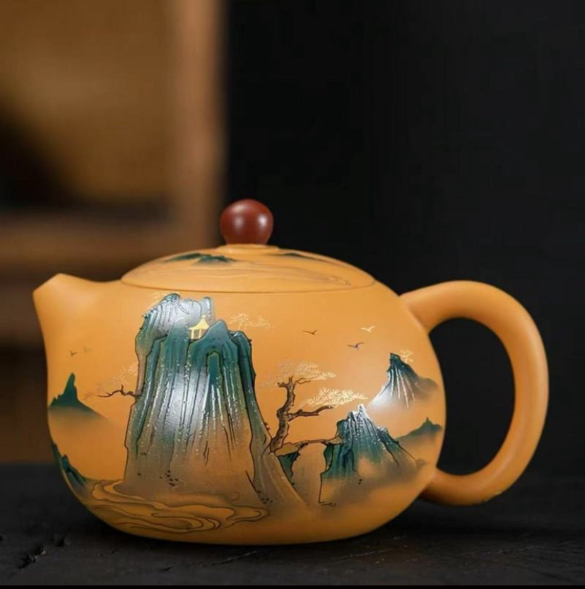 鸿运当头黄段泥山水画西施