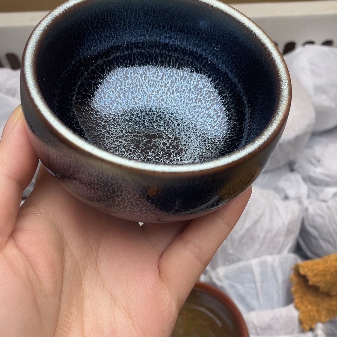 摆件蓝麒麟禅定主人杯