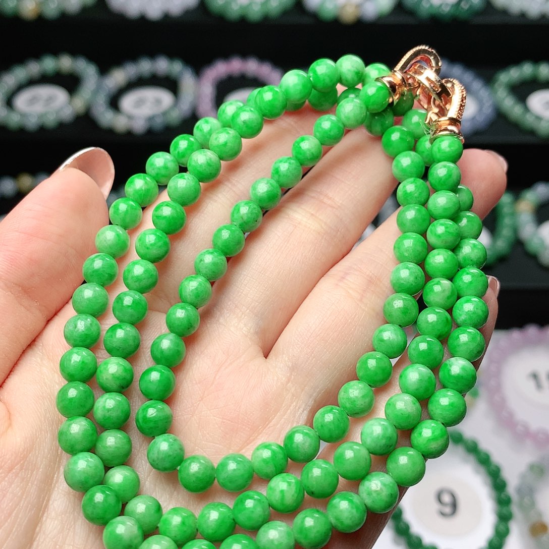 翡翠手链未镶嵌关**觉翡翠