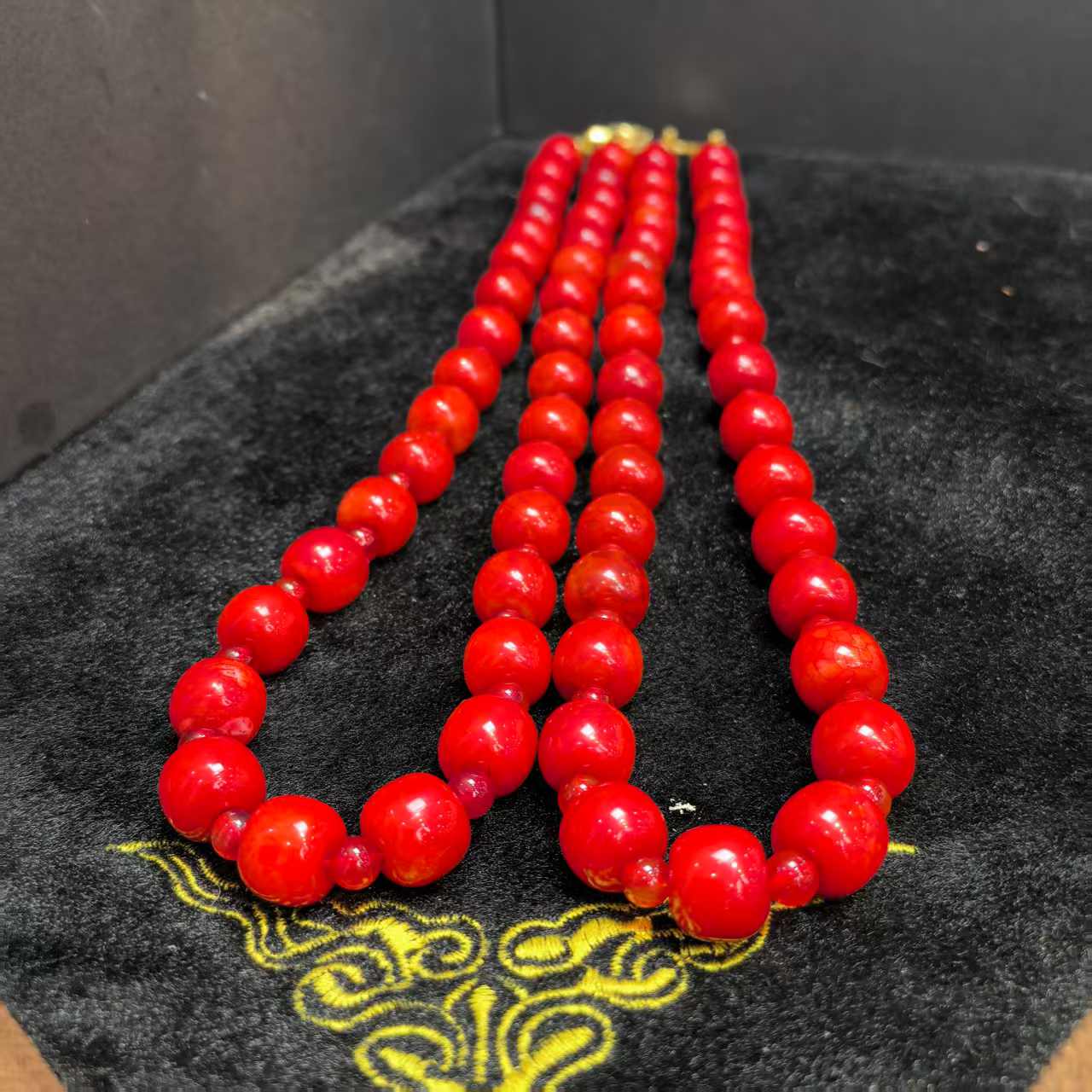 S7781【任会长珠宝】赤桖金龙桖玉红玛瑙项链-多样性只发一件