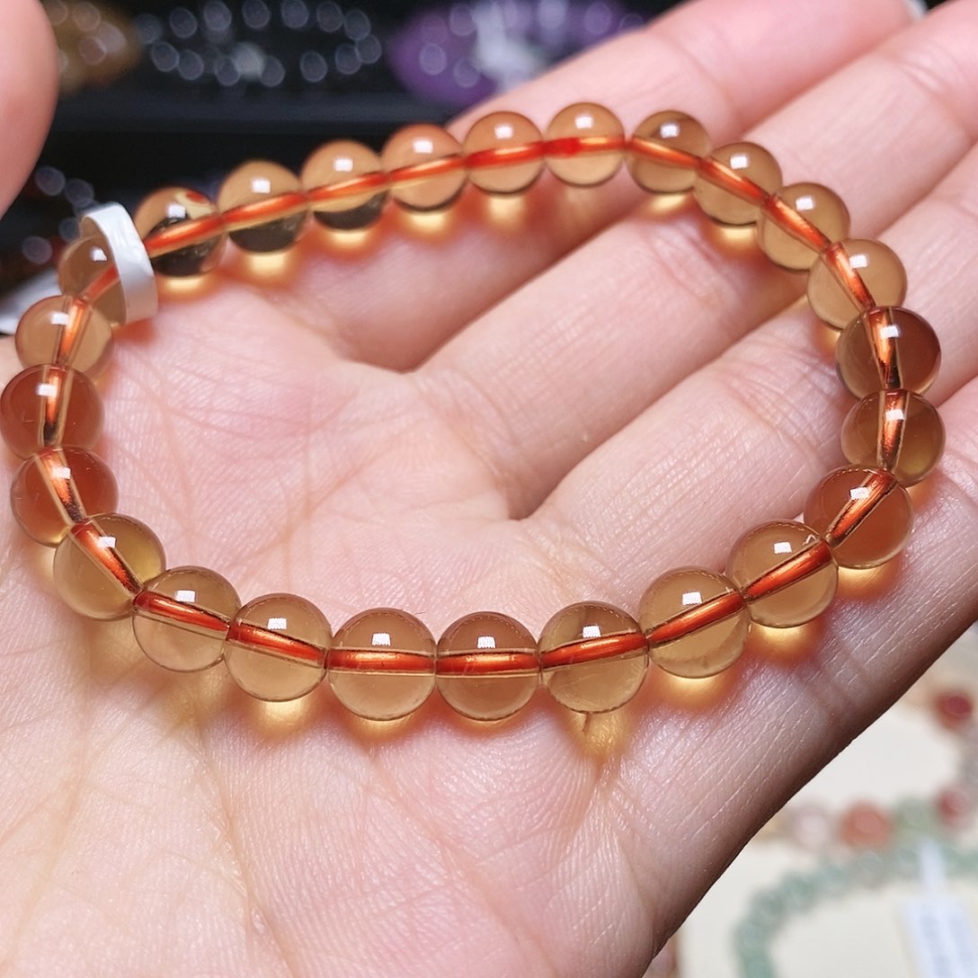 水晶手串未镶嵌黄水晶