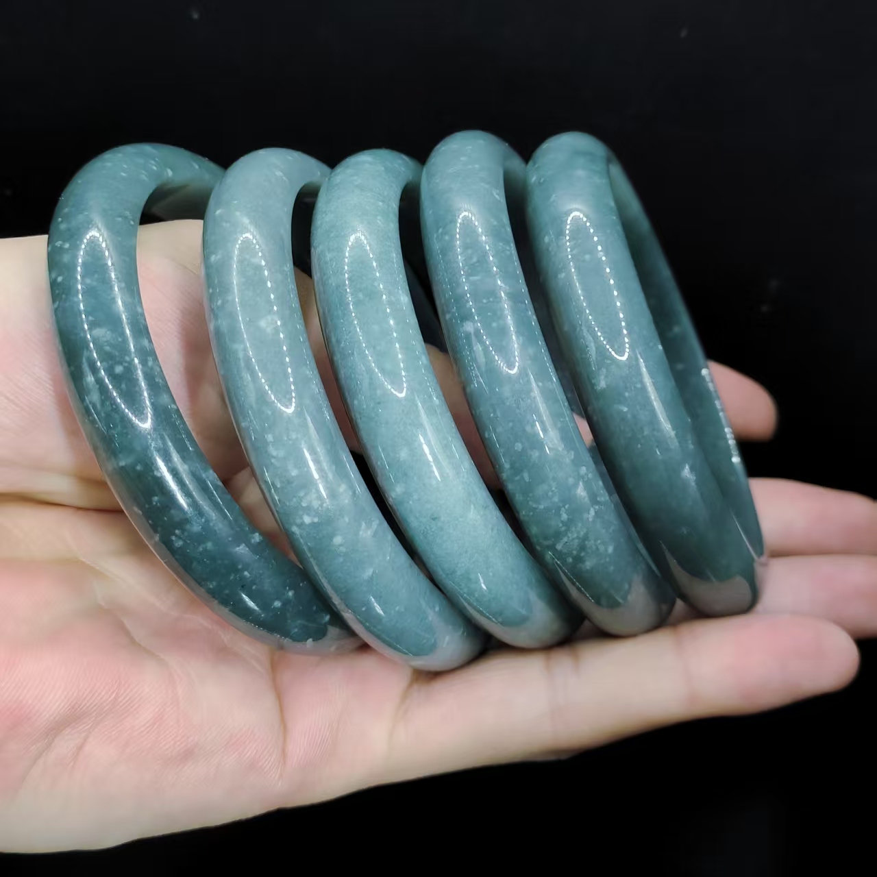 【李想精选】翡翠宽条手镯GS【多样性发其一】圈口52-64mm