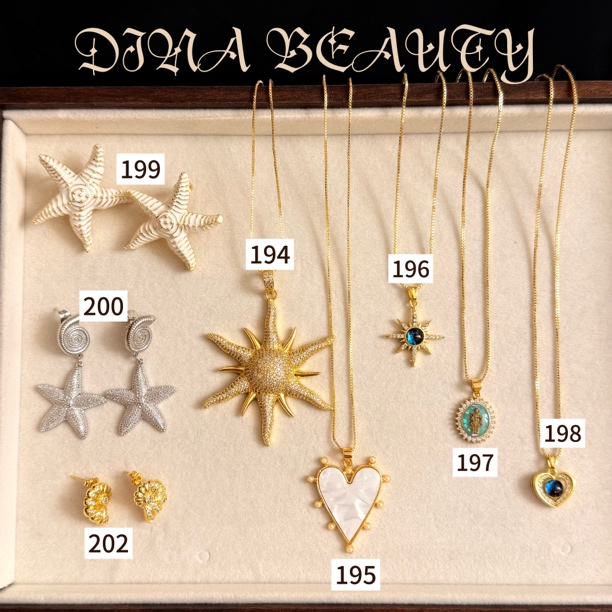 铜合金项链 DINA 项链耳钉气质时尚复古简约ins秋冬精致欧美