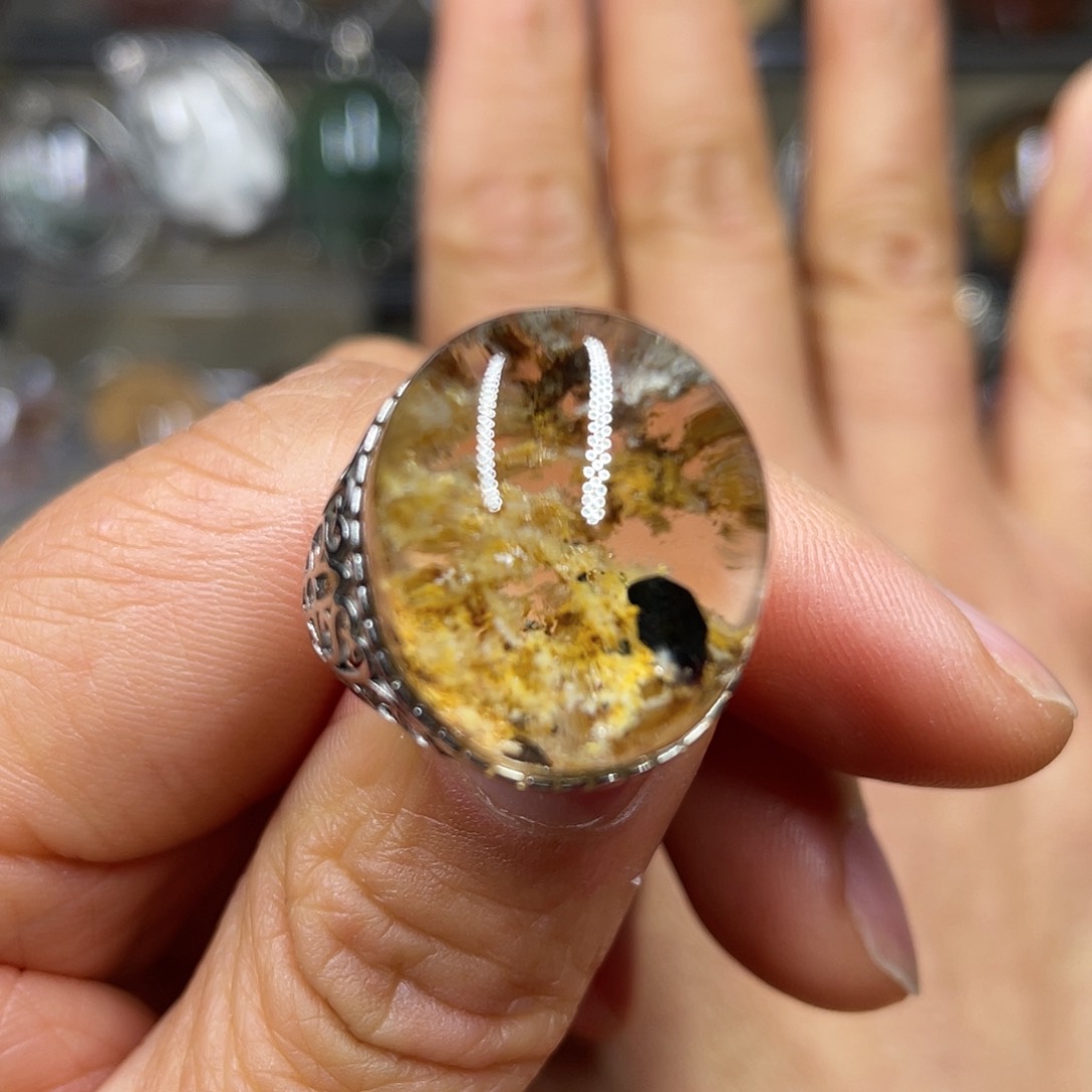 【闪购商品】水晶珠宝半成品银S925镶嵌戒指